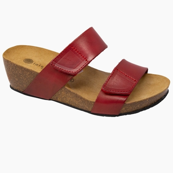 Eric Michael Shoes - Lola Sabbia Eric Michael red leather cork wedge 36
